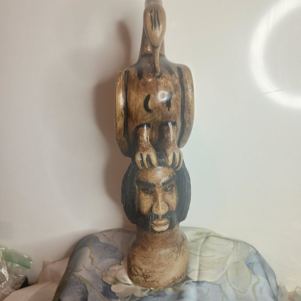 African Wood Folk Art Sculpture